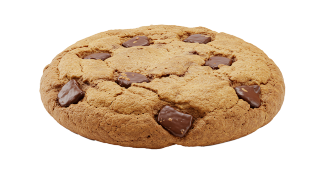 Delicious homemade chocolate chip cookie recipe for baking dessert and snack time treat for everyone on transparent background