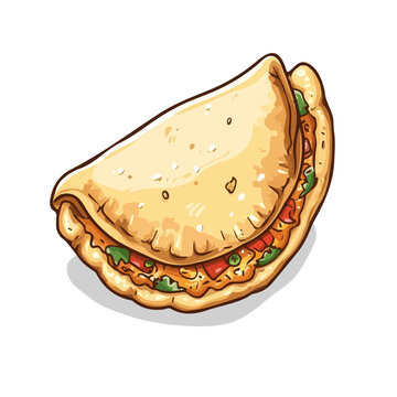 cartoon quesadilla, yellow tortilla, food clip art preview