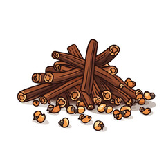 Clove, vector graphic, 2D flat isometric cartoon illustration on white background.
