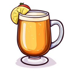 Cider, vector graphic, 2D flat isometric cartoon illustration on white background.

