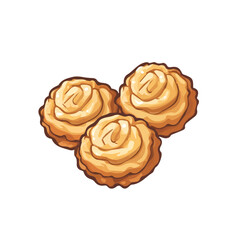 Frittelle, cartoon vector illustration, flat 2D isometric style, white background.