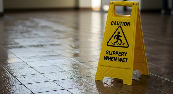 caution wet floor sign