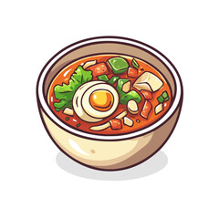 Goi Cuon, flat 2D isometric cartoon vector image isolated on white background.