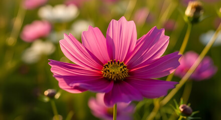 pink cosmos flower