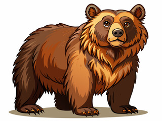 vector of Brown bear isolated on transparent background