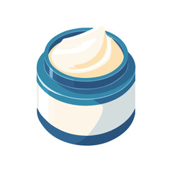 Face Cream, 2D isometric flat cartoon vector illustration isolated on white background.