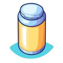 Deodorant, cartoon vector illustration, flat 2D isometric style, white background.