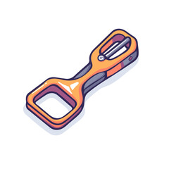 Eyelash Curler, flat 2D isometric cartoon vector image isolated on white background.