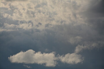 Dark stormy sky with rare clouds