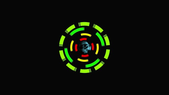 HUD Circle User interface on black background