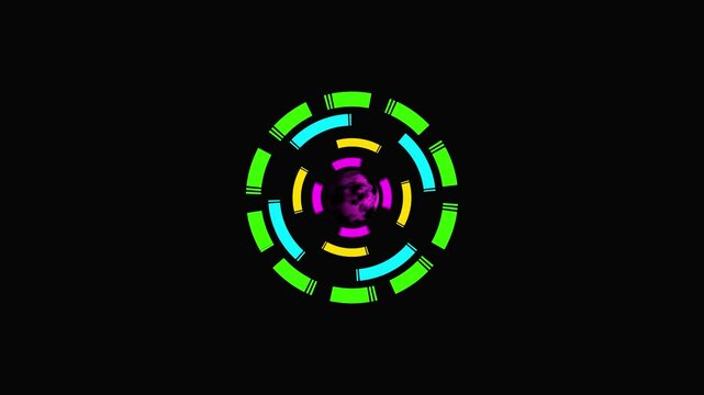 HUD Circle User interface on black background