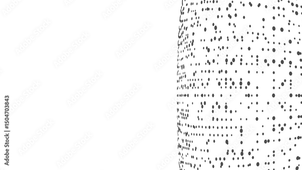 Aufkleber Technology background with copy space. Abstract sphere. Dots connected by lines. Minimalist mesh. Abstract polygonal shape.