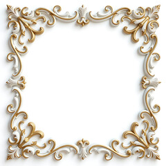 gold filigree frame invitation template