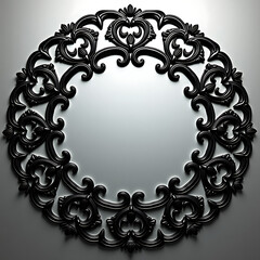 Black frame on silver