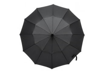 Black umbrella isolated on transparent background
