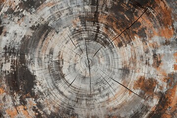 Fototapeta premium Aged Wood Texture Natural Circular Grain Pattern