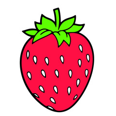 icon, fresh strawberry fruit vector, high quality