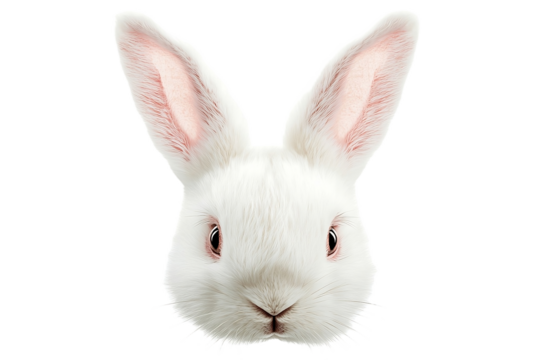 Adorable White Bunny Rabbit Face Closeup
