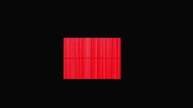 backdate being scanned with a laser beam backdate scanner with black background.