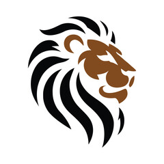Modern stylized lion head vector logo, lion head vector