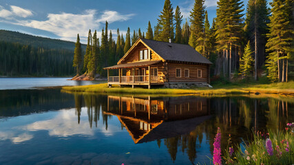 Obraz premium house on the lake