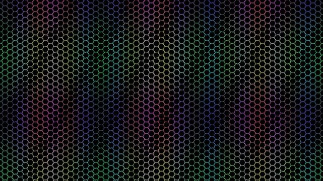 Colorful tribal bizarre geometric shape animation on black background 4K loop video