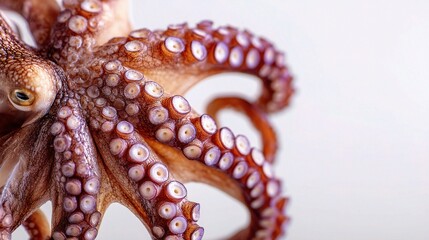 Obraz premium Isolated Octopus Tentacles on White Background for Creative Use