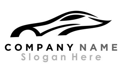 black car silhouette icon logo