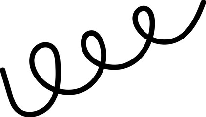 Curved Spiral Line Drawing