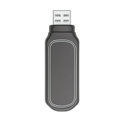 realistic usb flash drive illustration - realistic black usb flash drive on white background, data storage technology device, portable digital memory stick illustration black memory stick isolated