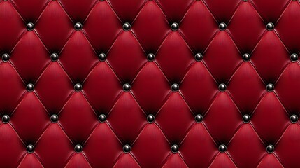 Red Leather Upholstery Texture Background Seamless Pattern