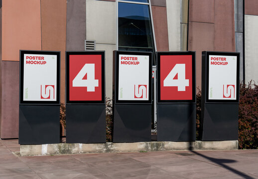 Five Posters Mockup