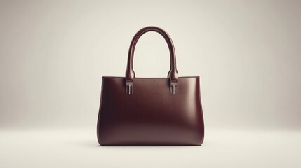 Luxury woman handbag, showcasing a smooth leather finish and chic silhouette, isolated on a pure white background for a sophisticated look