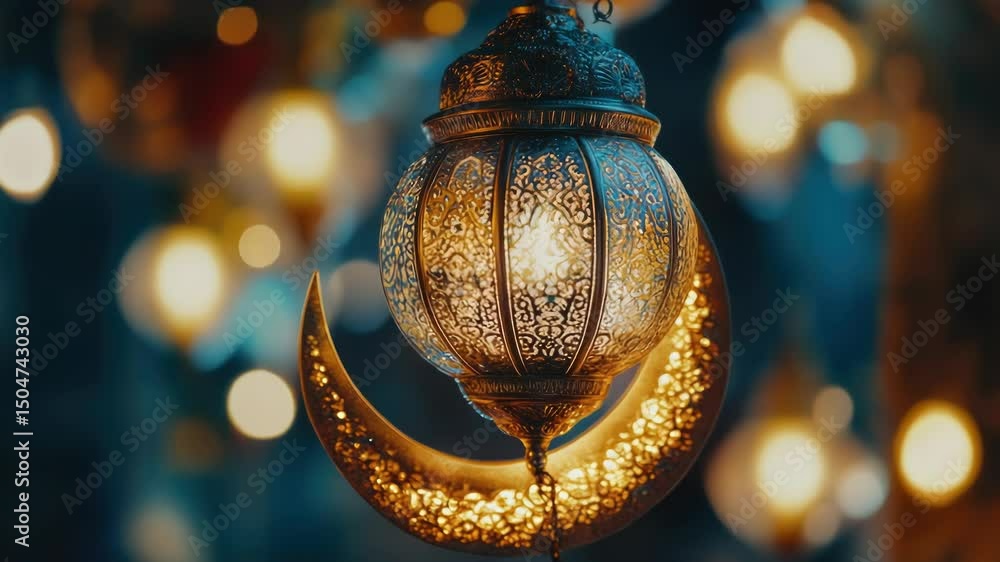 Poster a close-up view of a light hanging from a ceiling, suitable for use in interior design or architectu