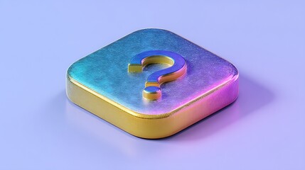 파스텔톤 3D 텍스처 물음표 아이콘 AI 생성