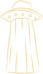 UFO with Beam of Light