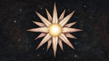 밤하늘에 빛나는 별 모양 아트 일러스트 AI 생성