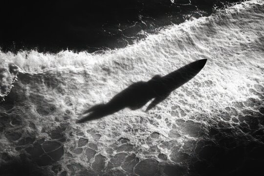 Surfer silhouette on a wave - Powered by Adobe