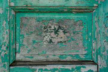 old wooden door with green paint