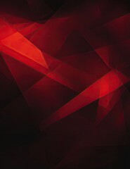 Obraz premium Abstract red geometric shapes in dark background
