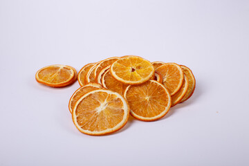 Slices of dried tangerines.