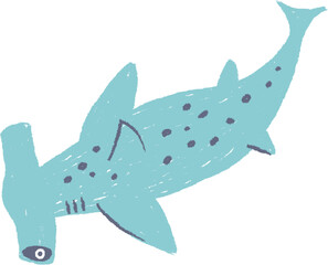 Hammerhead Shark Cartoon Drawing