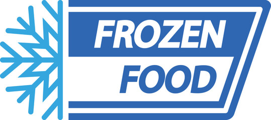 Obraz premium Frozen food sticker with snowflake