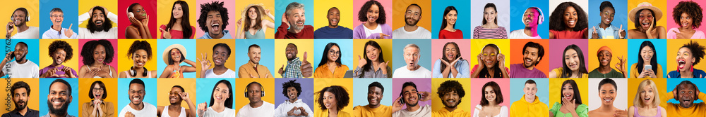 Poster this collection showcases a diverse group of individuals with various backgrounds, all displaying ha