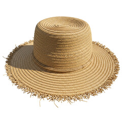 Traditional Straw Hat with Frayed Brim – Festa Junina Style