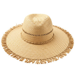 Traditional Straw Hat with Frayed Brim – Festa Junina Style