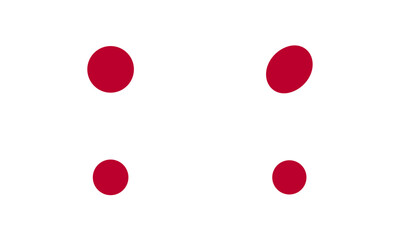 Japan flag in different shapes
