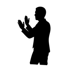 Silhouette of Person Clapping Hands