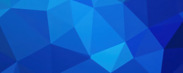 Fototapeta premium Abstract blue fractal triangle polygon background Geometric, digital art, design , vibrant, wallpaper