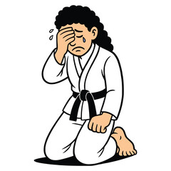 Martial Artist’s Heartbreak After Losing the Tournament  Generative AI